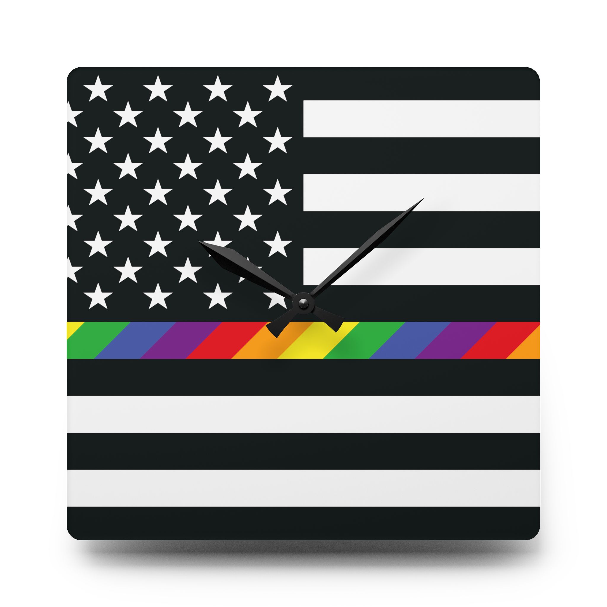 Pride Stripe Acrylic Wall Clock