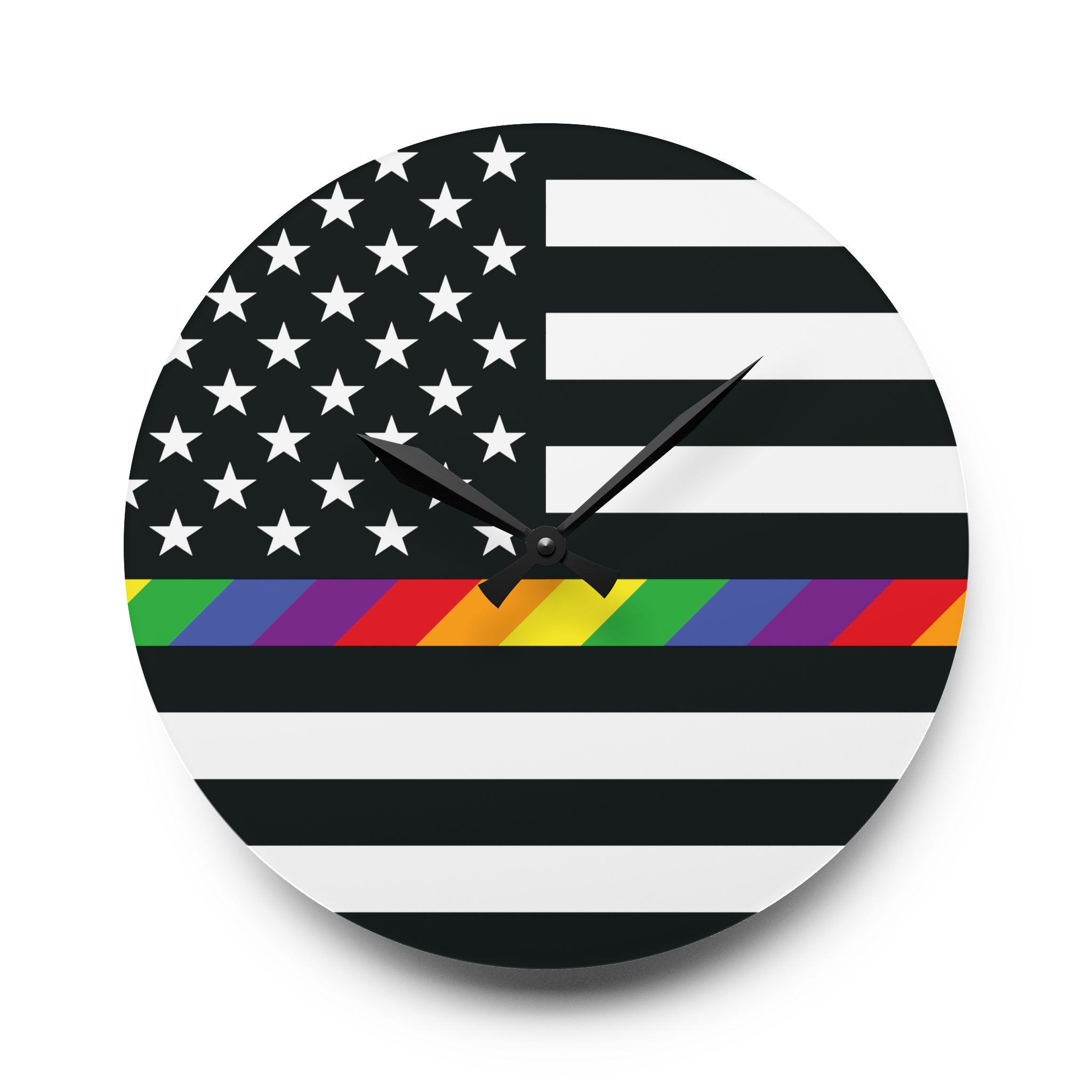 Pride Stripe Acrylic Wall Clock - Image 5