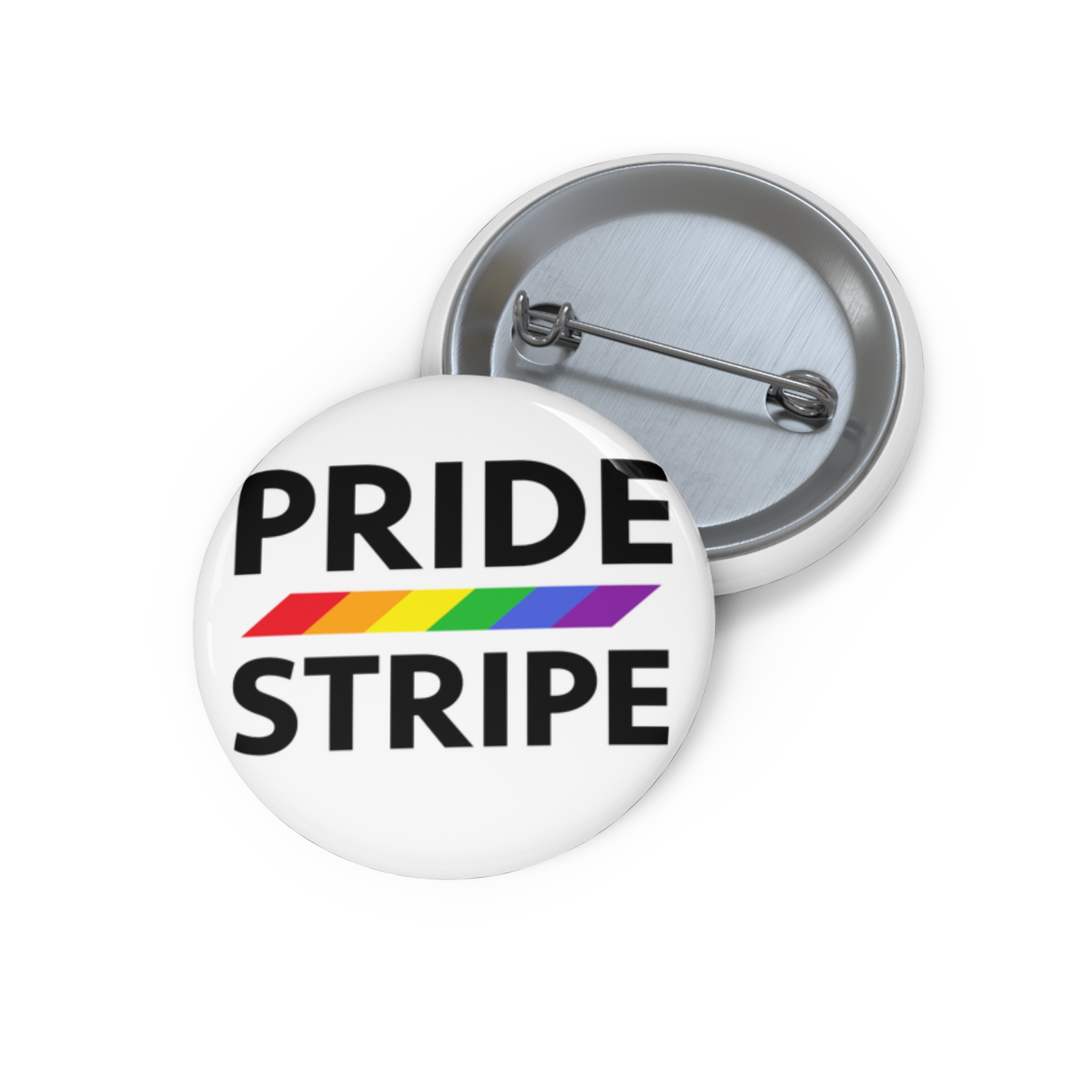 Pride Stripe Logo Pin Button